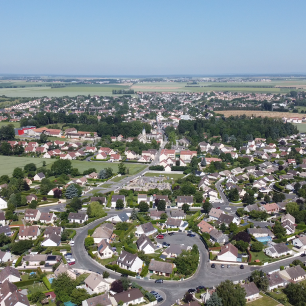 Vue aérienne de la ville de Saint-Pathus