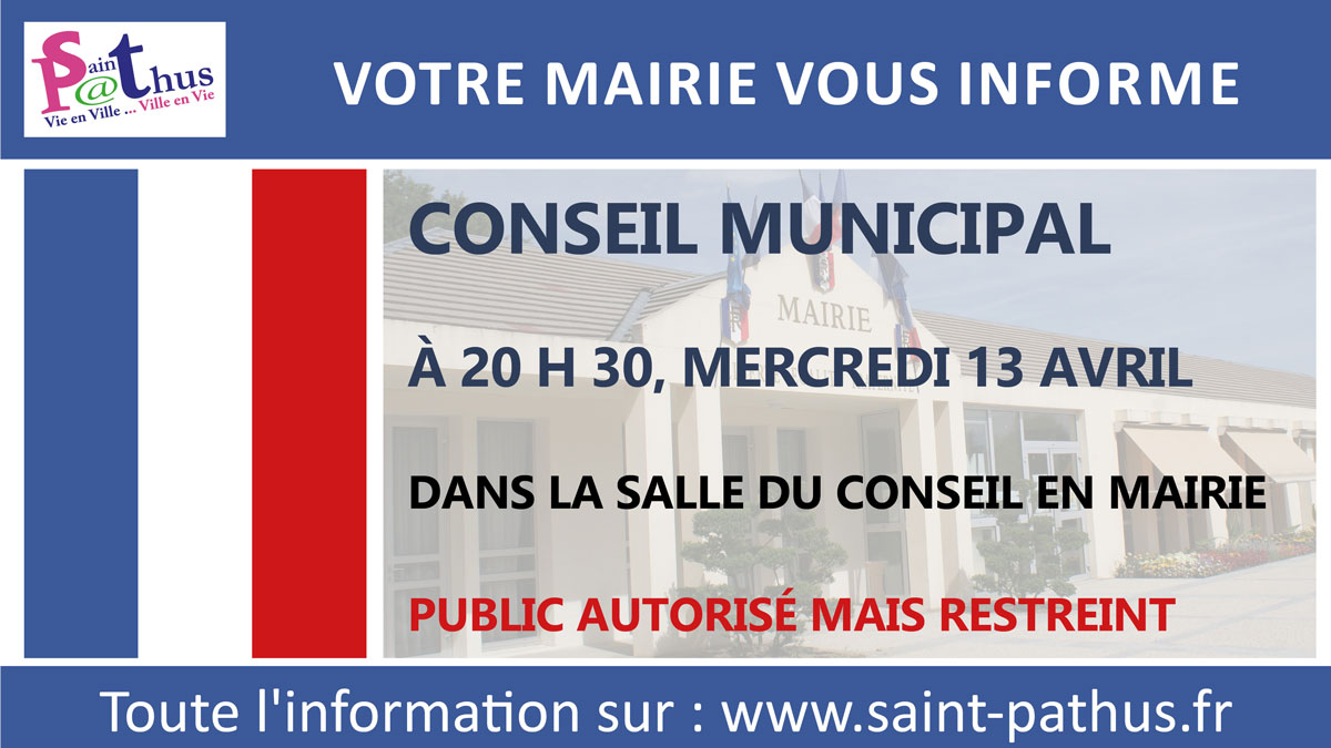 conseil municipal du mercredi 13 avril 2022