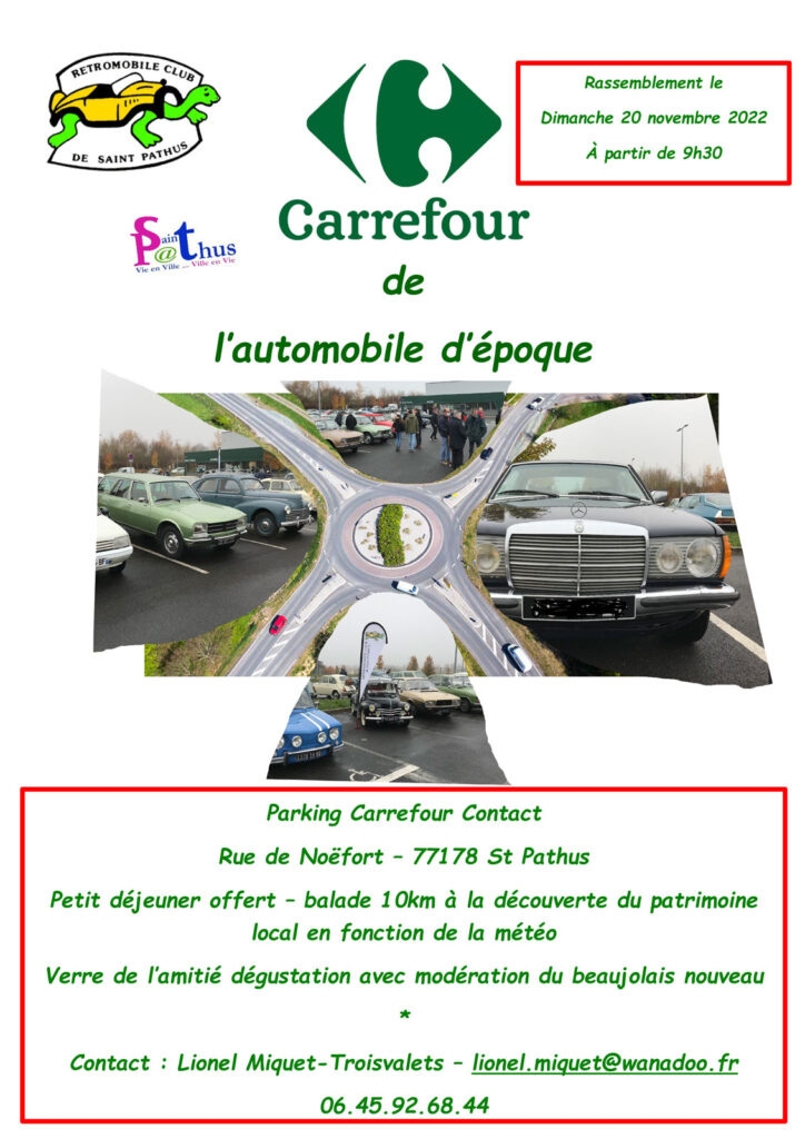 affiche du Carrefour de l'automobile d'époque